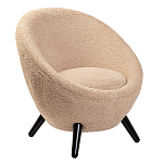 Кресло розовое с обивка из искусственного каракуля Iconic Creation варинант исполнения - 1 | Loft Concept в Уфе