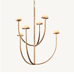 Люстрас 6-ю мраморными плафонами в форме купола Light Warm Light варинант исполнения - 5 | Loft Concept в Уфе