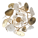 Люстра с белыми и золотистыми цветами Dahlia Flowers Lamp варинант исполнения - 4 | Loft Concept в Уфе