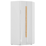 Шкаф угловой с белым глянцевым фасадом Grace of Furniture варинант исполнения - 1 | Loft Concept в Уфе