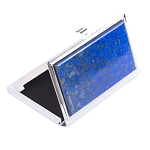 Визитница карманная металлическая с накладкой из натурального камня Лазурит Stone Business Card Holders  варинант исполнения - 2 | Loft Concept в Уфе