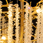 Люстра многоярусная с каркасом из металла и прозрачными подвесками FAIRYTREE Light варинант исполнения - 5 | Loft Concept в Уфе