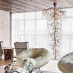 Люстра большая с прозрачными подвесками в форме капель Droplet Chandelier варинант исполнения - 1 | Loft Concept в Уфе