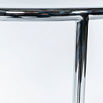 Приставной столик на серебристом основании с столешницей из стекла Noir варинант исполнения - 3 | Loft Concept в Уфе