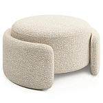 Круглая Оттоманка Alice ткань букле варинант исполнения - 1 | Loft Concept в Уфе
