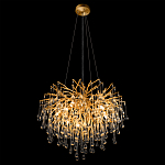 Люстра подвесная с прозрачными стеклянными подвесками в форме капель Диаметр 60 см Droplet Chandelier варинант исполнения - 5 | Loft Concept в Уфе