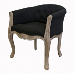 Кресло низкое в стиле прованс Louis French Armchair black flax варинант исполнения - 3 | Loft Concept в Уфе