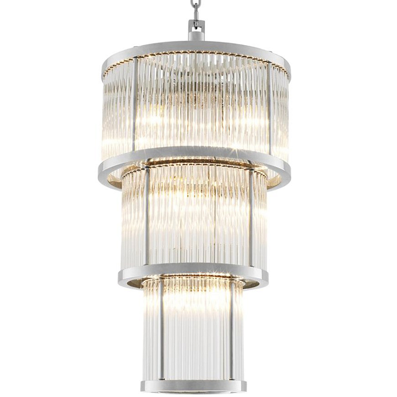 Люстра Chandelier Avery Nickel Никель Прозрачное Стекло в Уфе | Loft Concept 