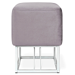 Пуф квадратный фиолетовый велюр на белом металлическом основании Celeste Purple варинант исполнения - 2 | Loft Concept в Уфе