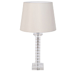 Настольная лампа с кремовым абажуром на фактурном стеклянном основании Source варинант исполнения - 1 | Loft Concept в Уфе