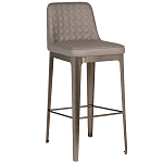Стул барный светло-серый из экокожи Spectacular High Bar Stool варинант исполнения - 1 | Loft Concept в Уфе