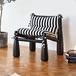 Кресло черно-белое со съемными подушками Celebrity варинант исполнения - 1 | Loft Concept в Уфе