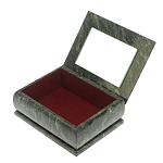 Шкатулка с зеркалом из натурального камня змеевик Stone Casket варинант исполнения - 4 | Loft Concept в Уфе