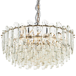 Круглая многоярусная люстра с хрустальным декором Cascade Waterfall Crystal Chandelier 12 варинант исполнения - 1 | Loft Concept в Уфе