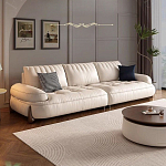 Диван кожаный с каркасом из массива дерева Furniture Medieval варинант исполнения - 2 | Loft Concept в Уфе