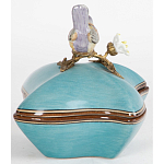 Фарфоровая шкатулка с птицей Eden Garden Blue варинант исполнения - 4 | Loft Concept в Уфе