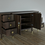 Большой Комод-буфет Elsa Dreams Walnut с ящиками варинант исполнения - 1 | Loft Concept в Уфе