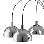 Люстра круглая серебряная с 6-ю плафонами в форме куполов Silver Domes варинант исполнения - 1 | Loft Concept в Уфе