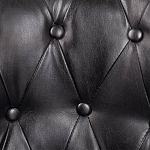 Кресло кожаное с мягкими подлокотниками на 4-х деревянных ножках Logan Leather Armchair black варинант исполнения - 5 | Loft Concept в Уфе