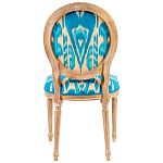 Стул из натурального бука с бирюзово-желтым узором Ikat Pattern бирюзовый варинант исполнения - 2 | Loft Concept в Уфе