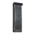 Настенный фонарь уличный прямоугольный черного цвета со стеклом с пузырьками Eurofase варинант исполнения - 2 | Loft Concept в Уфе