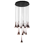 Люстра светодиодная с акриловыми конусообразными плафономи розовое золото Astra 60   варинант исполнения - 2 | Loft Concept в Уфе