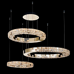 Люстра из 3-х колец с мозаичным хрустальным оформлением Sparks of Crystal варинант исполнения - 1 | Loft Concept в Уфе