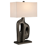 Настольная лампа с прямоугольным тканевым абажуром на фигурном каркасе Brutilist  варинант исполнения - 2 | Loft Concept в Уфе