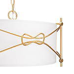 Люстра в форме цилиндра с белым тканевым абажуром Simple Knot варинант исполнения - 2 | Loft Concept в Уфе