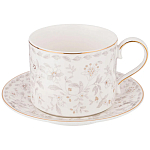 Чайный сервиз из фарфора с цветочным принтом на 6 персон 14 предметов Floral Charm варинант исполнения - 1 | Loft Concept в Уфе