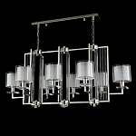 Люстра прямоугольной формы с 8-ю цилиндрическими плафонами из стекла Laurent варинант исполнения - 4 | Loft Concept в Уфе