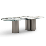 Стол обеденный мраморный с колоннами Marble Column Table варинант исполнения - 3 | Loft Concept в Уфе