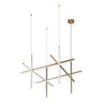 Люстра с 6-ю цилиндрическими плафонами на тонких тросах Trumpet tube варинант исполнения - 4 | Loft Concept в Уфе