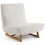 Кресло с обивкой букле Lino White  Boucle Armchair варинант исполнения - 1 | Loft Concept в Уфе