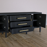 Большая VT-тумба Primo шпон Черный дуб варинант исполнения - 5 | Loft Concept в Уфе