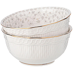 Обеденный сервиз белого цвета из фарфора на 6 персон 23 предмета Floral Charm варинант исполнения - 7 | Loft Concept в Уфе