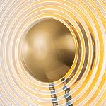 Бра с янтарным стеклянным диском и золотистыми акцентами Savio Glass Disc варинант исполнения - 7 | Loft Concept в Уфе