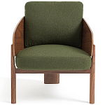 Кресло с каркасом из массива ореха Gallin Chair Green варинант исполнения - 2 | Loft Concept в Уфе