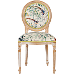 Стул из массива бука бежевый с изображением птиц и цветов Beige Green Chinoiserie Birds Garden Chair варинант исполнения - 1 | Loft Concept в Уфе