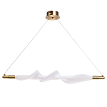 Люстра горизонтальная с волнистым белым плафоном Golden Swirl варинант исполнения - 2 | Loft Concept в Уфе
