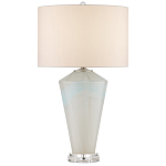 Настольная лампа стеклянная с тканевым абажуром Edges варинант исполнения - 3 | Loft Concept в Уфе