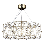 Люстра с тонкой металлической конструкцией цвета золото Quasar варинант исполнения - 1 | Loft Concept в Уфе