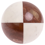 Шар декоративный из натуральных камней Лемезит и Мрамор Белый Natural Stone Spheres варинант исполнения - 2 | Loft Concept в Уфе