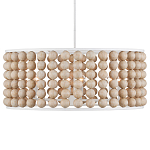 Люстра в форме цилиндра с вставками из деревянных бусин Wooden Beads варинант исполнения - 1 | Loft Concept в Уфе
