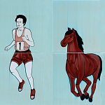 Дизайнерская плитка Конь бегун варинант исполнения - 2 | Loft Concept в Уфе