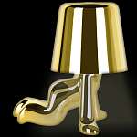 Настольная лампа фигурная цвета золото с гладким абажуром Высота 17 см Sophia варинант исполнения - 5 | Loft Concept в Уфе