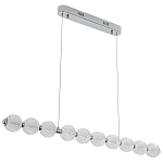 Подвесной линейный светодиодный светильник Crystal Globule Linear Hanging Lamp Chrome варинант исполнения - 2 | Loft Concept в Уфе