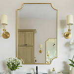 Зеркало в золотой деревянной раме Riviera варинант исполнения - 3 | Loft Concept в Уфе