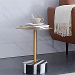 Дизайнерский журнальный стол с круглой столешницей на чёрно-белом основании Muruv варинант исполнения - 1 | Loft Concept в Уфе