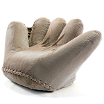 Дизайнерское плюшевое кресло в форме руки бежевое Poltronova Joe Plush Dove Grey варинант исполнения - 2 | Loft Concept в Уфе